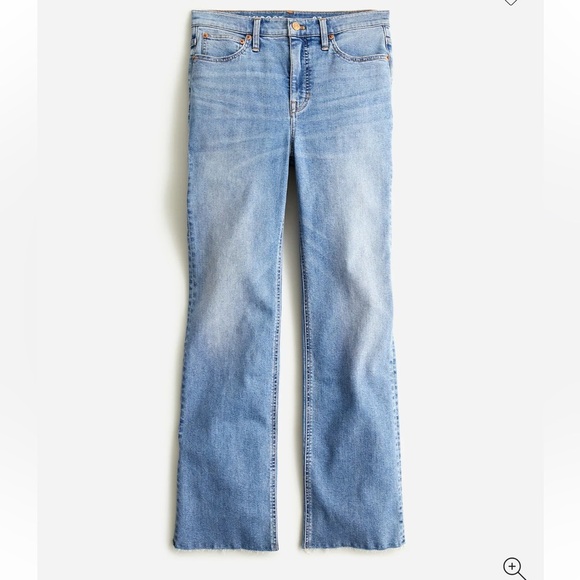 J. Crew High-rise slim demi-boot jean in Pin Cherry wash - Picture 1 of 9